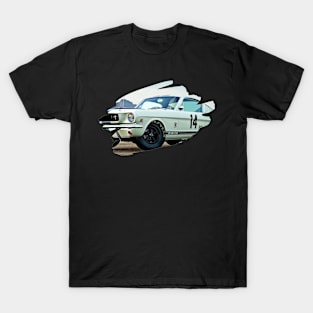 Mustang GT350 Action Art Splash Print T-Shirt